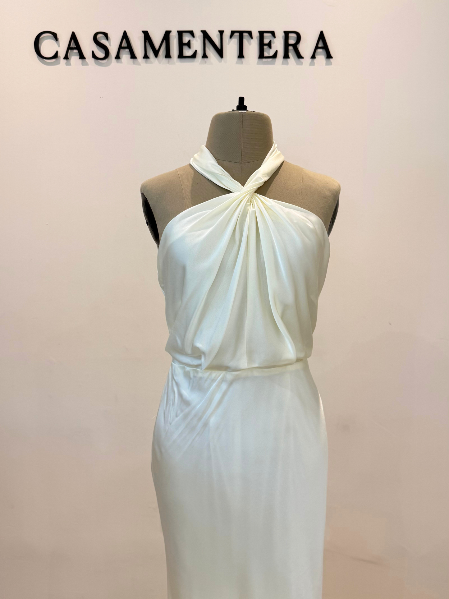 Vestido Halter Ivory