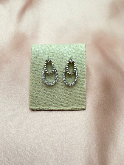 Aretes ovalados circonias